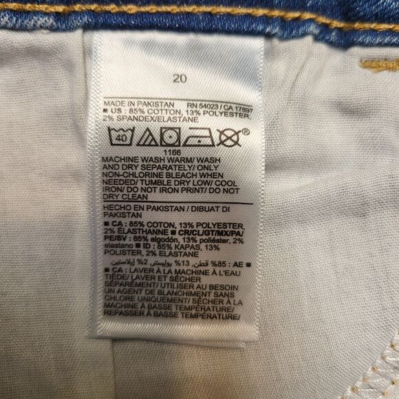 NWT Old Navy Jeans Womens 20 Blue Rockstar Super Skinny Distressed Denim Stretch - Picture 5 of 11